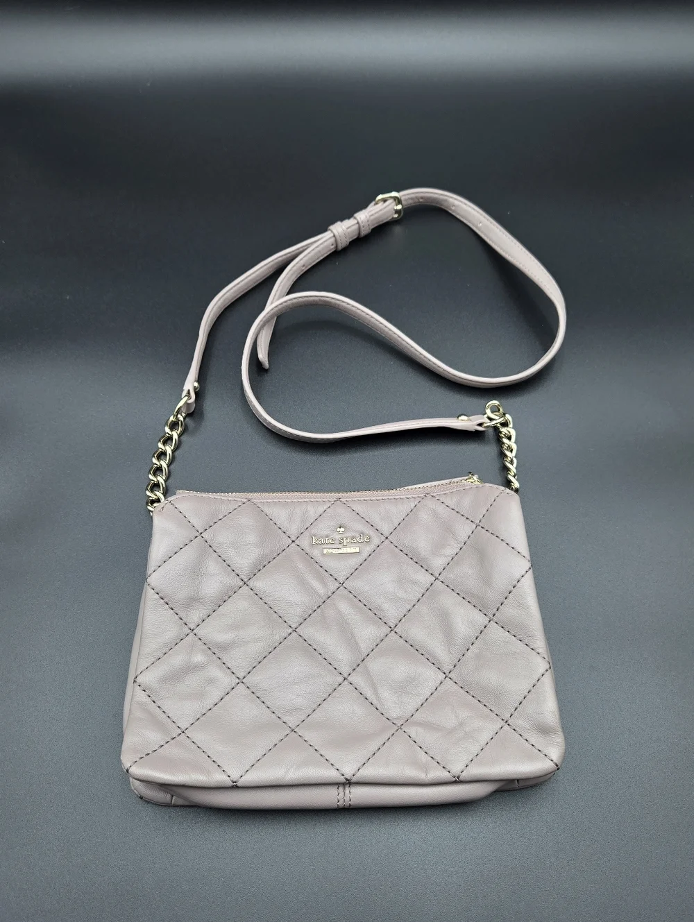 Kate Spade Emerson Place Harbor‎ Quilted Leather Crossbody Taupe Porcini